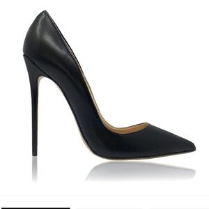 Identita black leather pumps